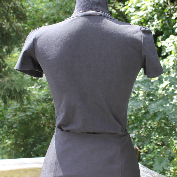 Vintage Pinup Style Sweetheart Neck Top, Black S/P - Picture 4 of 8